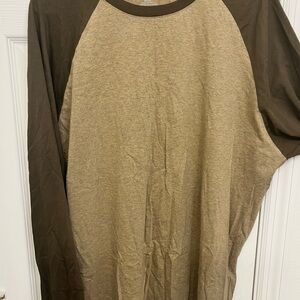 Banana Republic Tan and Brown Long Sleeve Shirt